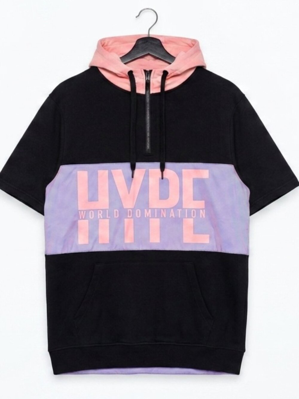 "World Domination" Short Sleeve Quarter-Zip Hoodie